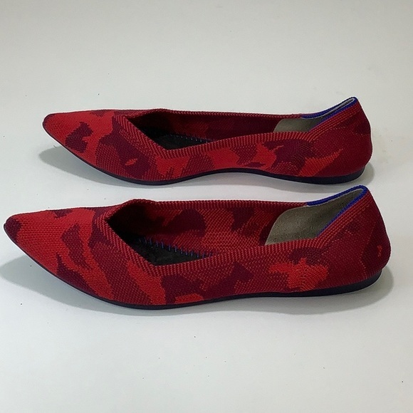 Rothy’s Red Camo the point ballet flats size 8.5 EUC - Picture 10 of 13